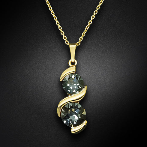 Кулон "Piena Ceļš (Silver Night)" с кристаллами Swarovski™